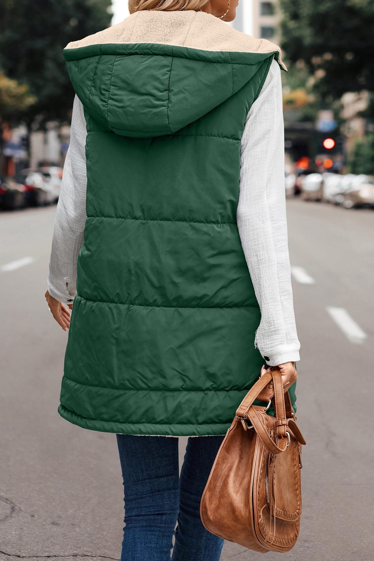 Hooded Reversible Vest Jacket