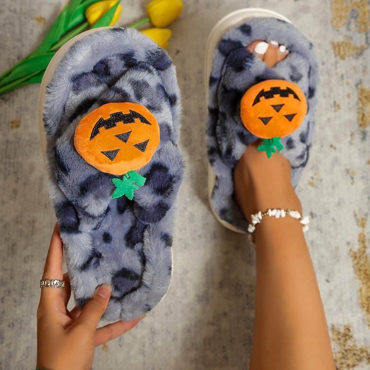 Halloween Pumpkin Head Slippers