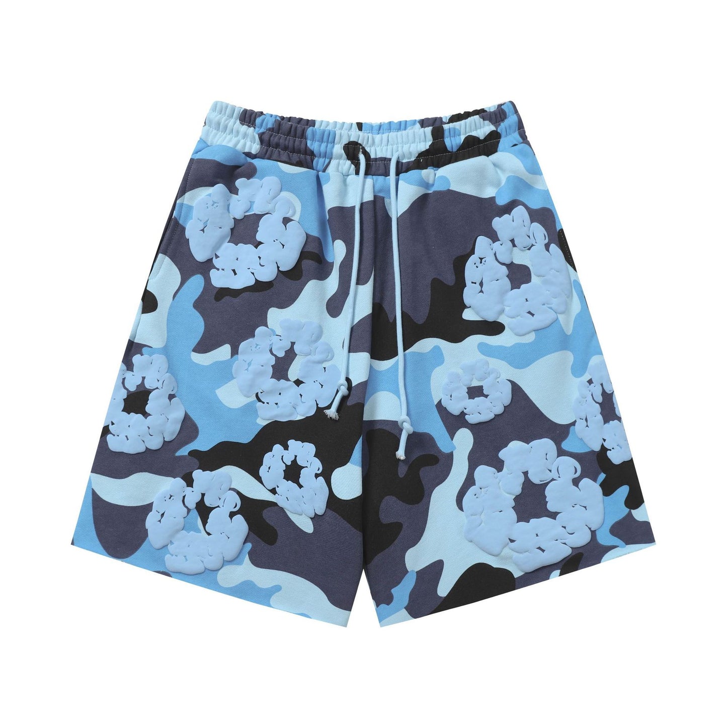 Printed Multi-color Camouflage Shorts