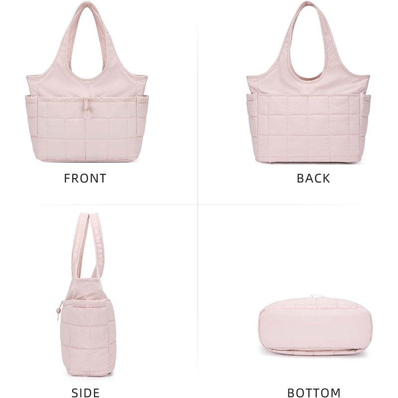 Quilted Puffer Tote Bag for Women
