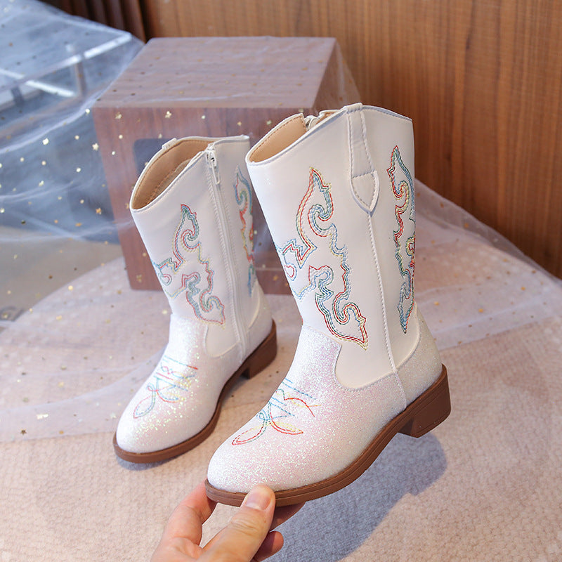 Children's Embroidered Western Boots