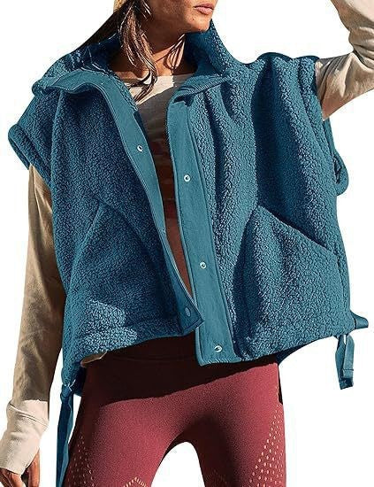 Women's Plush Vest Lambswool Jacket Vest Coat