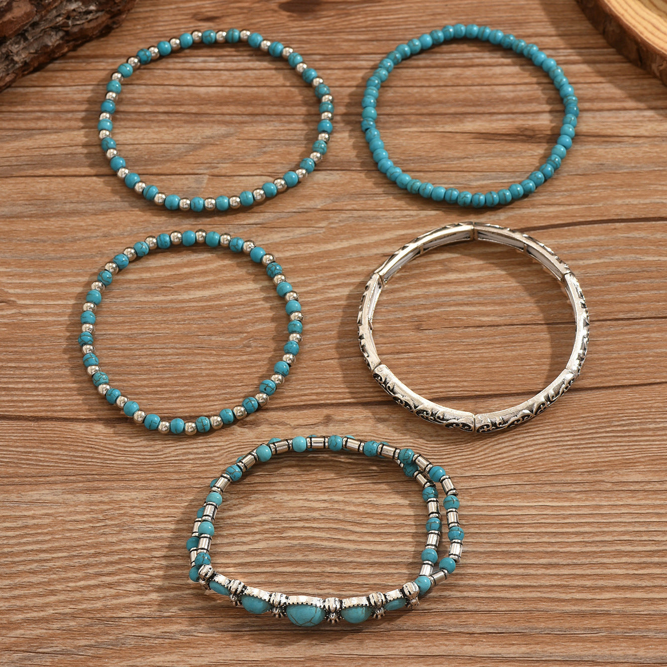 Turquoise Beaded Bracelet(MOQ:2)