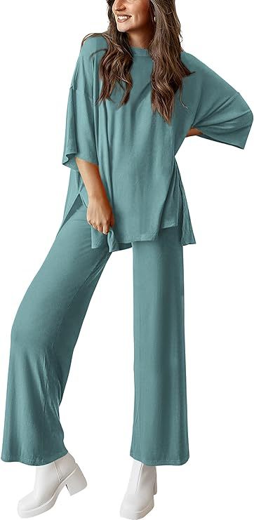 Loose T Side Pocket Sleepwear Set