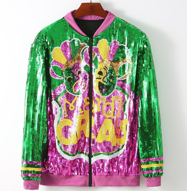 Mardi Gras Sequins Comedy/Tragedy Jacket