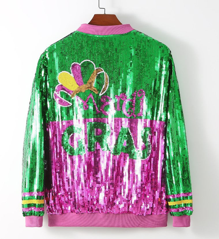 Mardi Gras Sequins Comedy/Tragedy Jacket