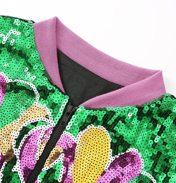 Mardi Gras Sequins Comedy/Tragedy Jacket