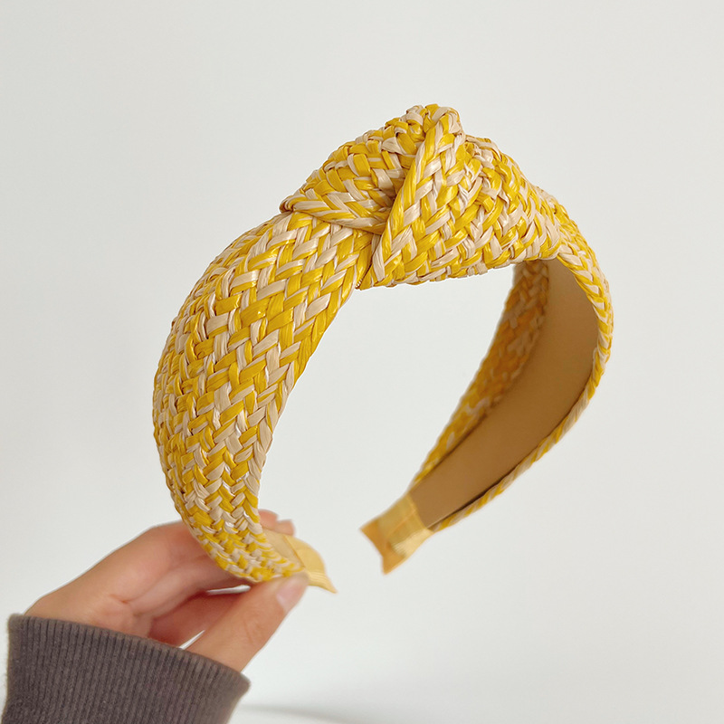 Straw Knotted Headband|3pcs