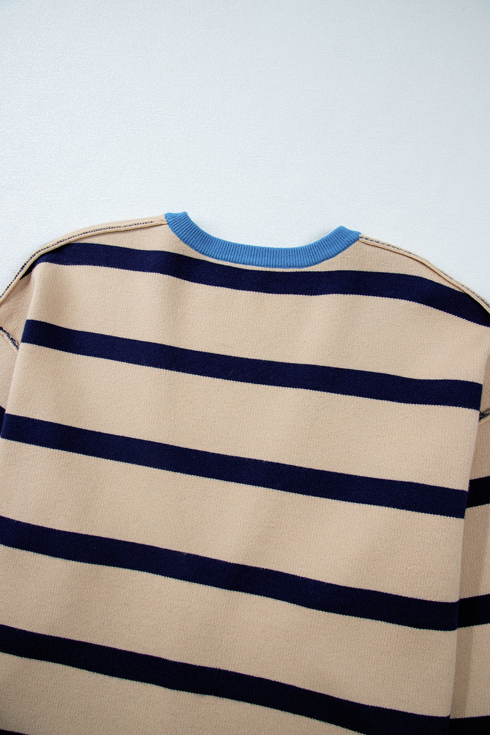 Colorblock Drop Shoulder Buttoned Loose Cardigan