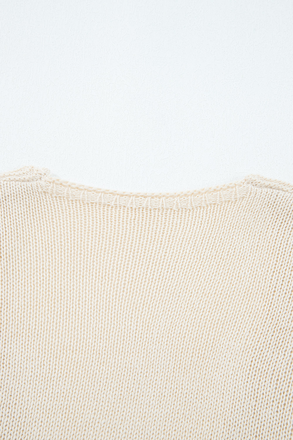 Solid Color Hollowed Knit Open Front Cardigan Sweater