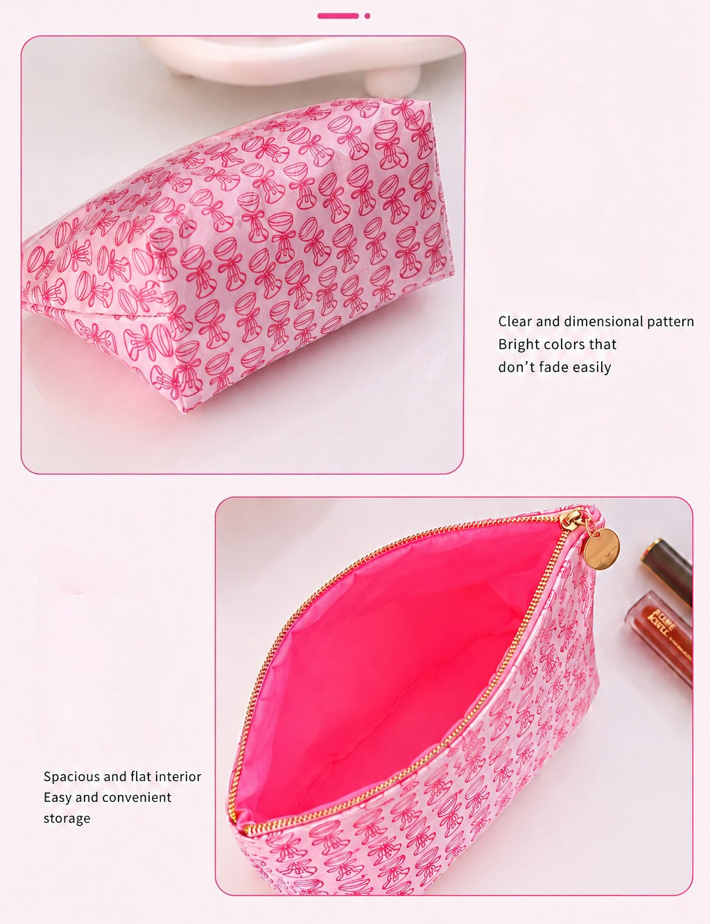 Chic Patterned Cosmetic & Travel Pouch