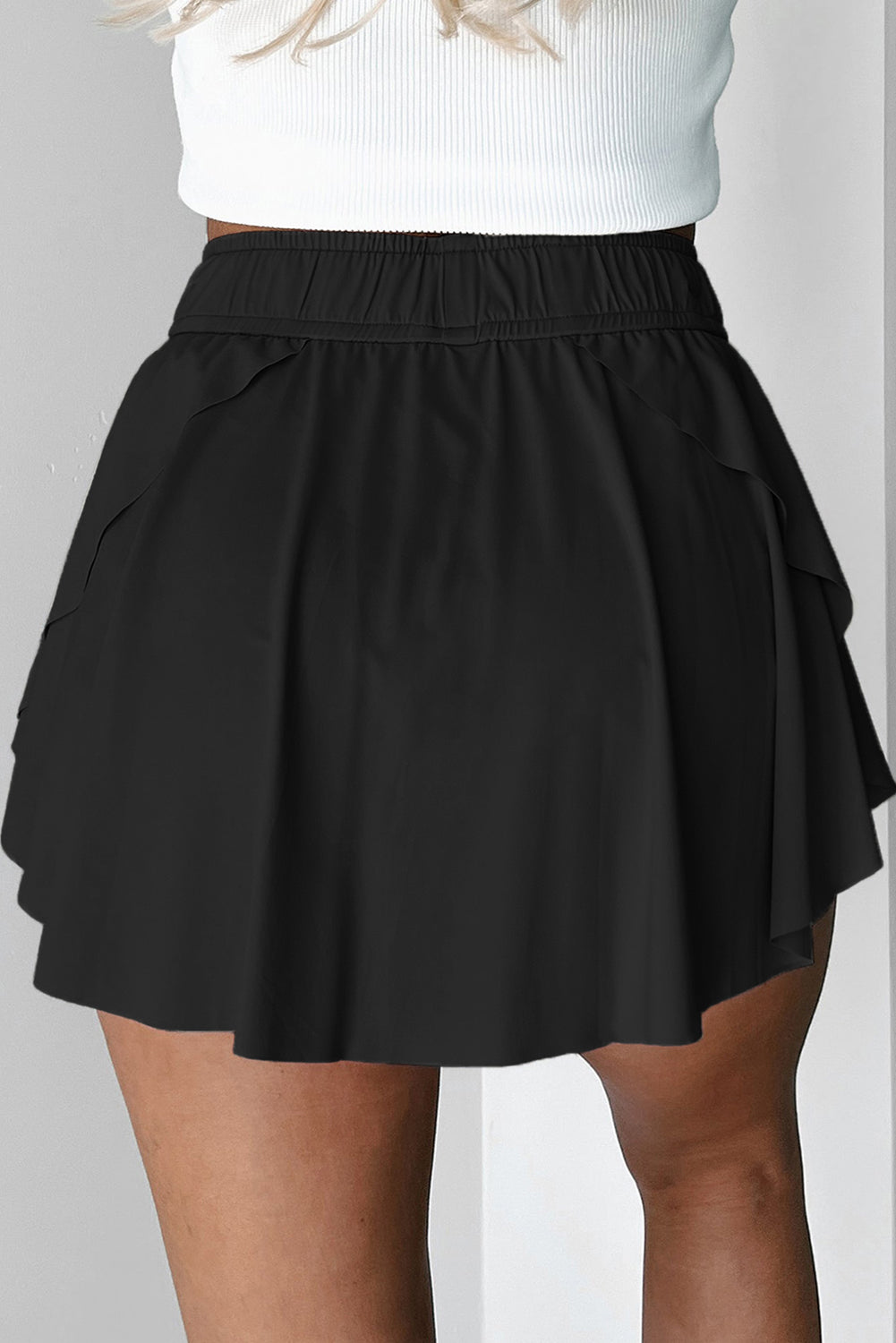 Sequined Flag Star Active Mini Skort