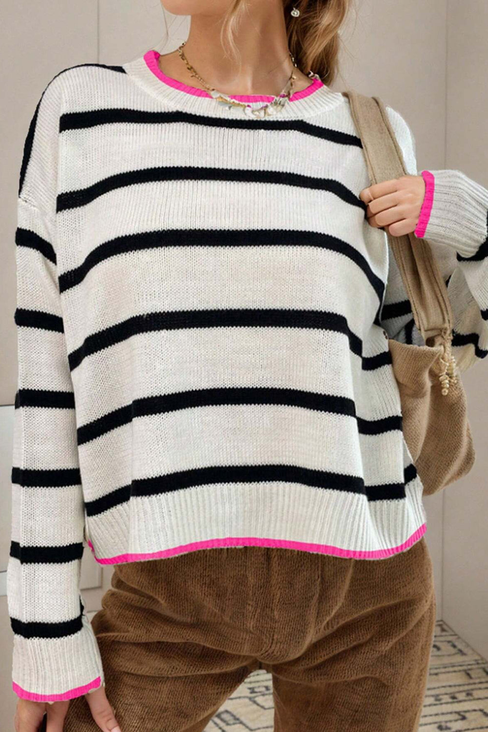 Stripe Contrast Sweater