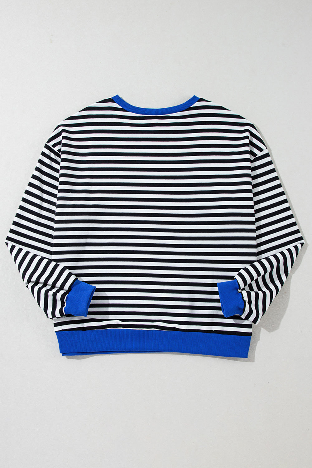 Oversized Contrast Trim Pullover Sweatshirt