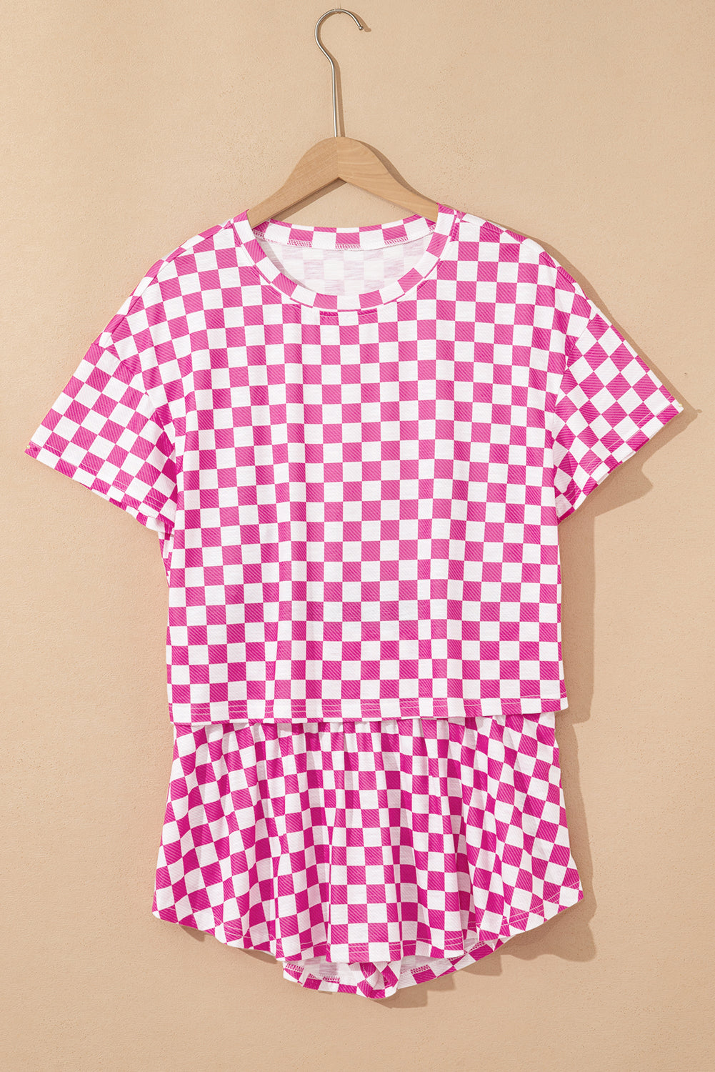 (Preorder 5.1)Checkerboard Tee and Skorts 2 Piece Outfit
