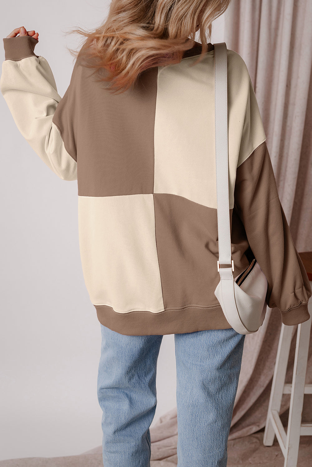 Henley High Low Oversize Sweatshirt