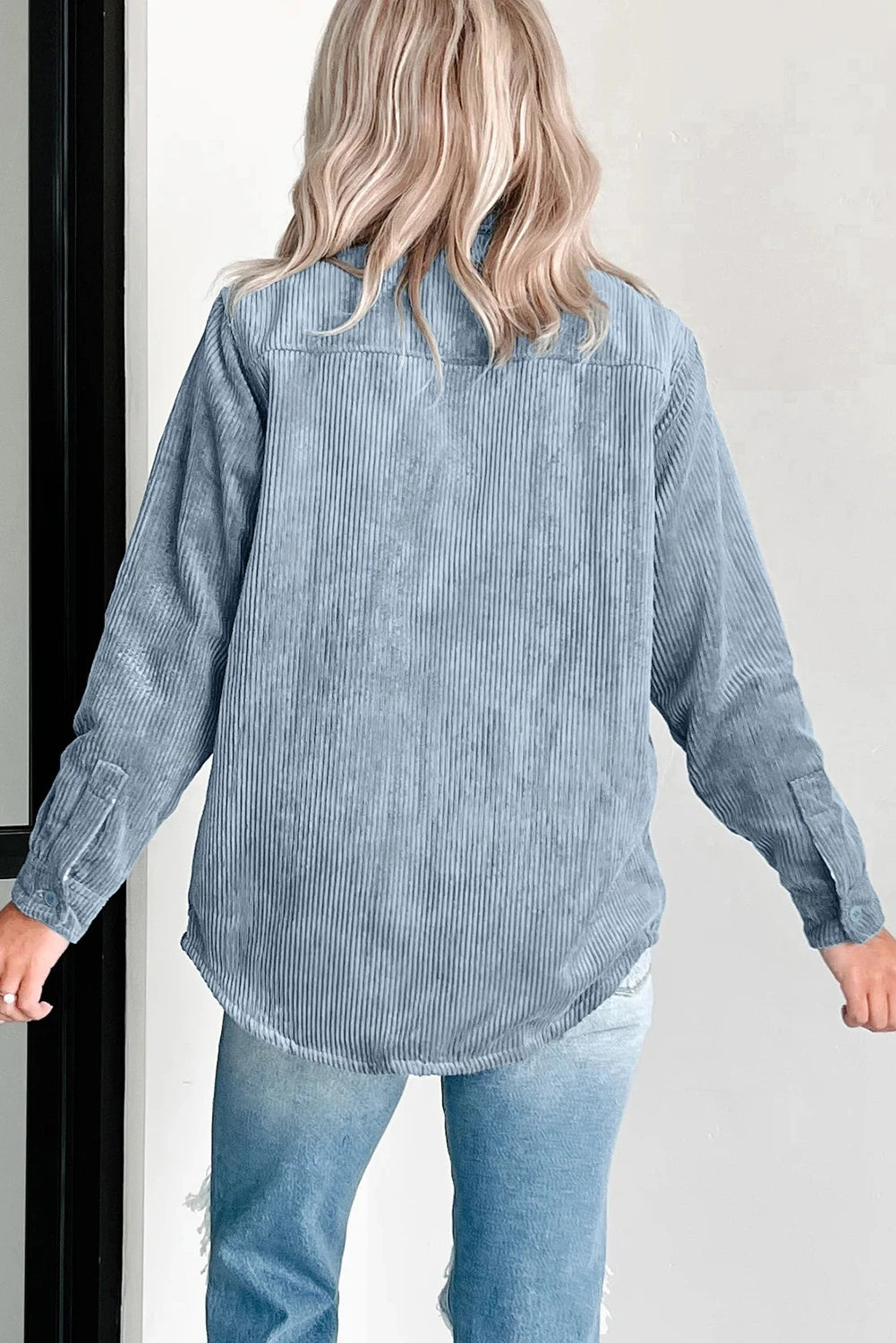 Corduroy Reversible Button Up Shacket