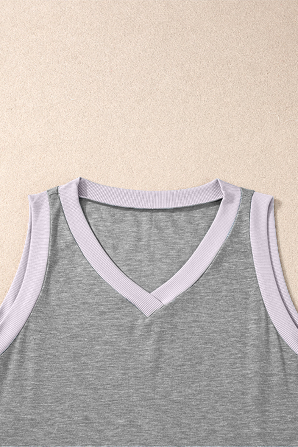 Ribbed V Neck Tank