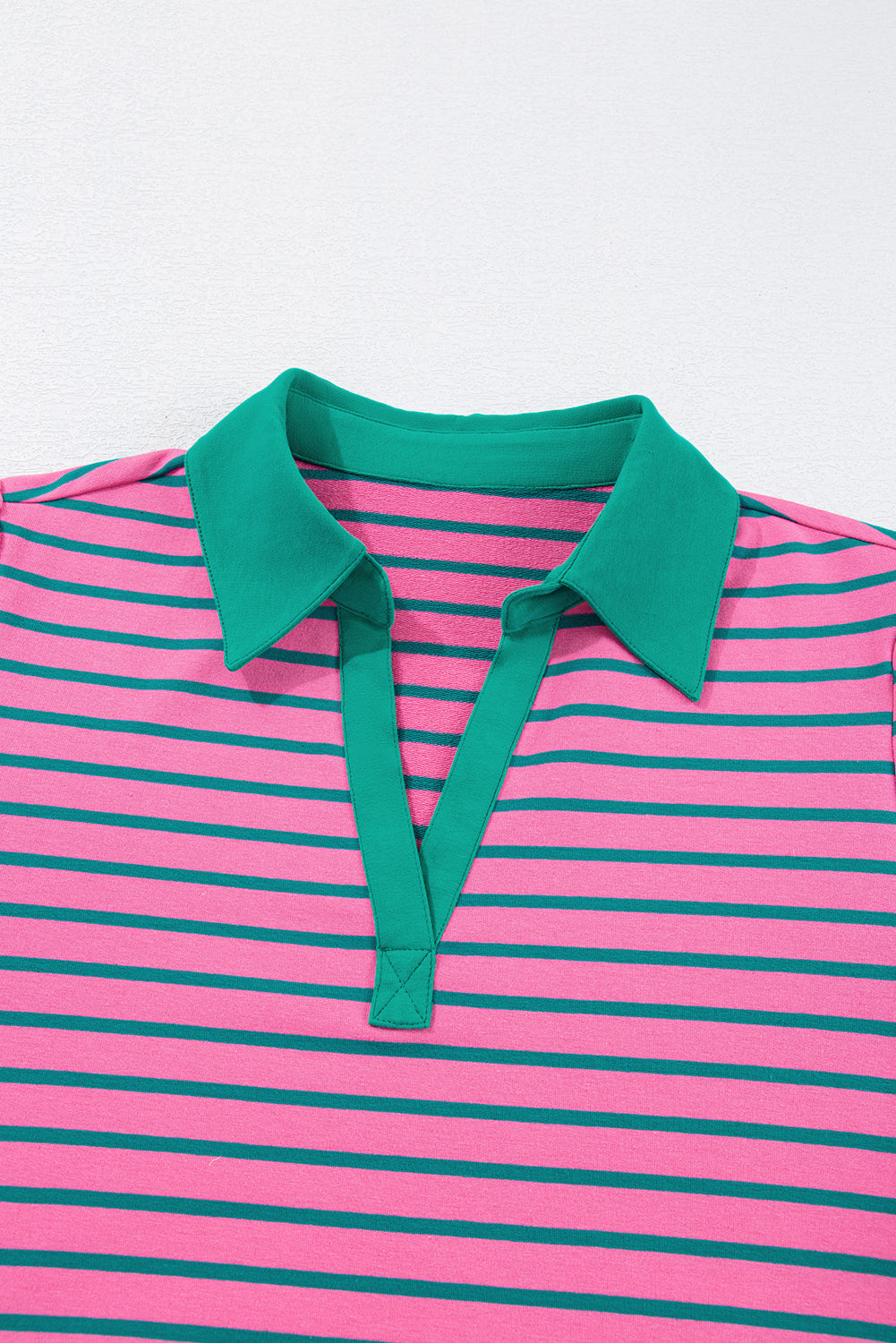 Collared V Neck Puff Sleeve Shift T Shirt Dress with Pockets
