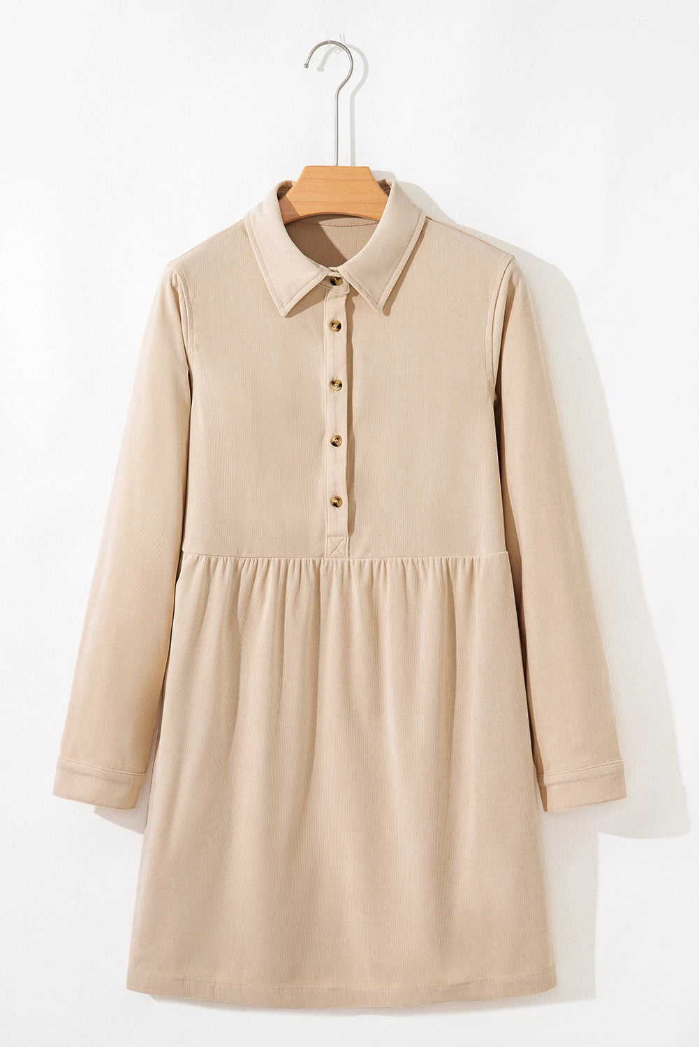 Collared Long Sleeve Mini Dress