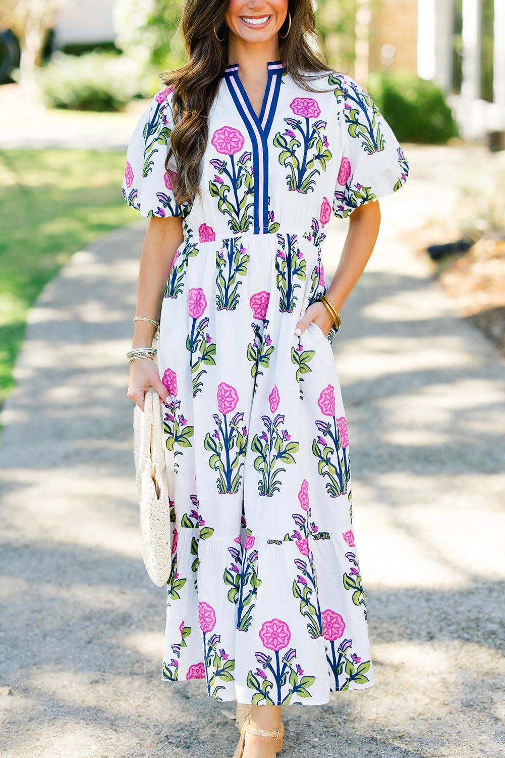 loral Puff Sleeve Maxi Dress