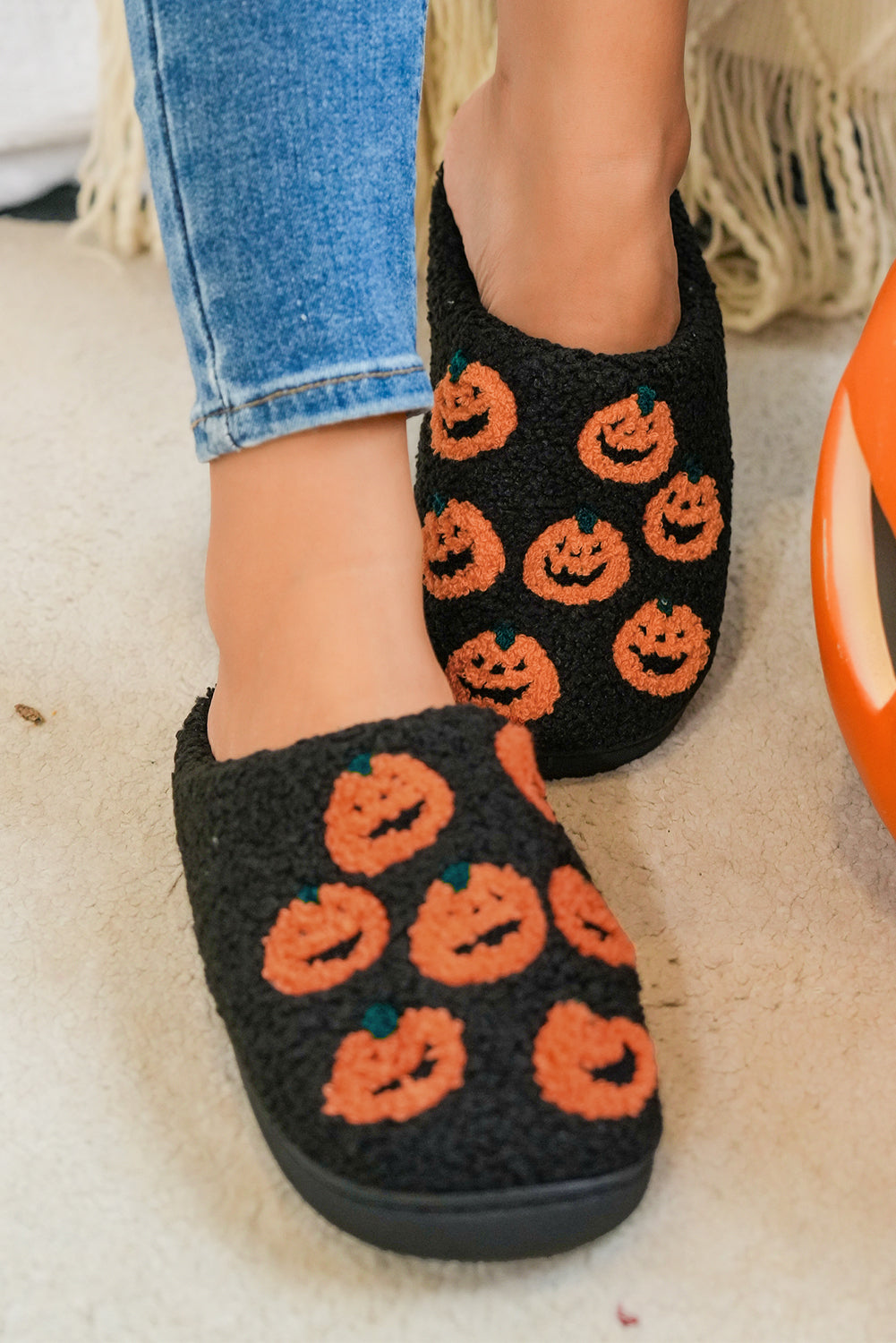 Halloween Pumpkin Slippers