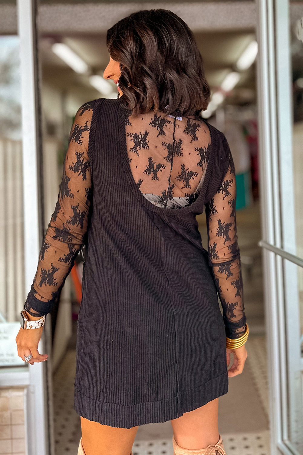 Mini Dress With Patched Pockets
