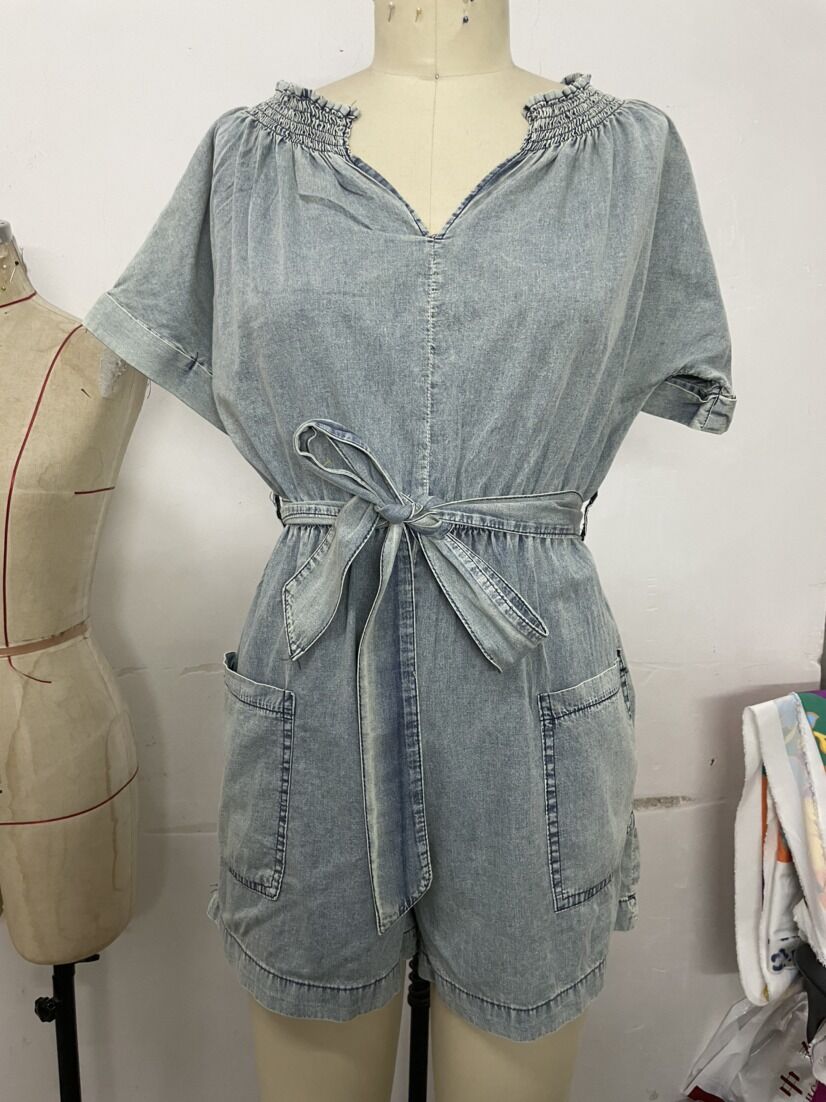 Denim Loose Overalls