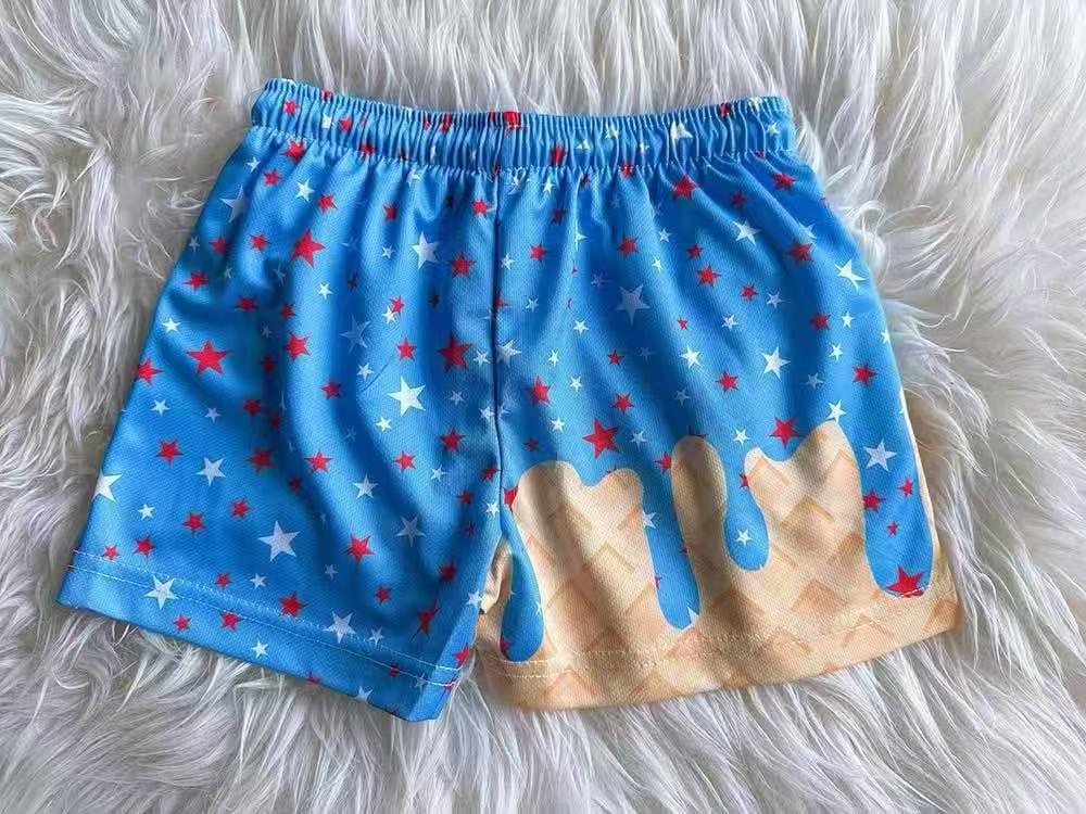 Adult-Kid-Multicolor Waffle Ice Cream Shorts