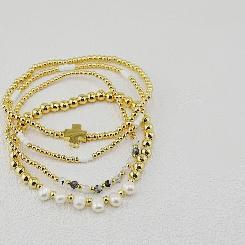 4pcs Pearl Bracelet Set