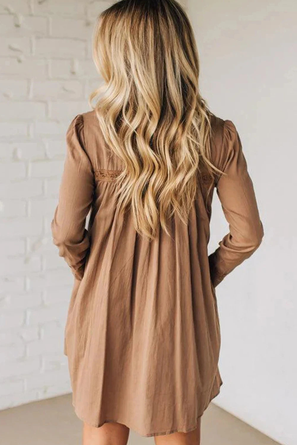 Long Sleeve Mini Shirt Dress