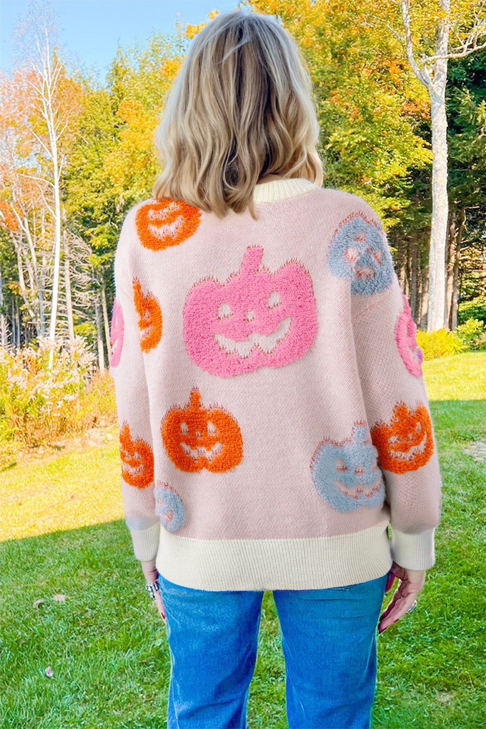 Halloween Cute Pumpkin Pattern Sweater