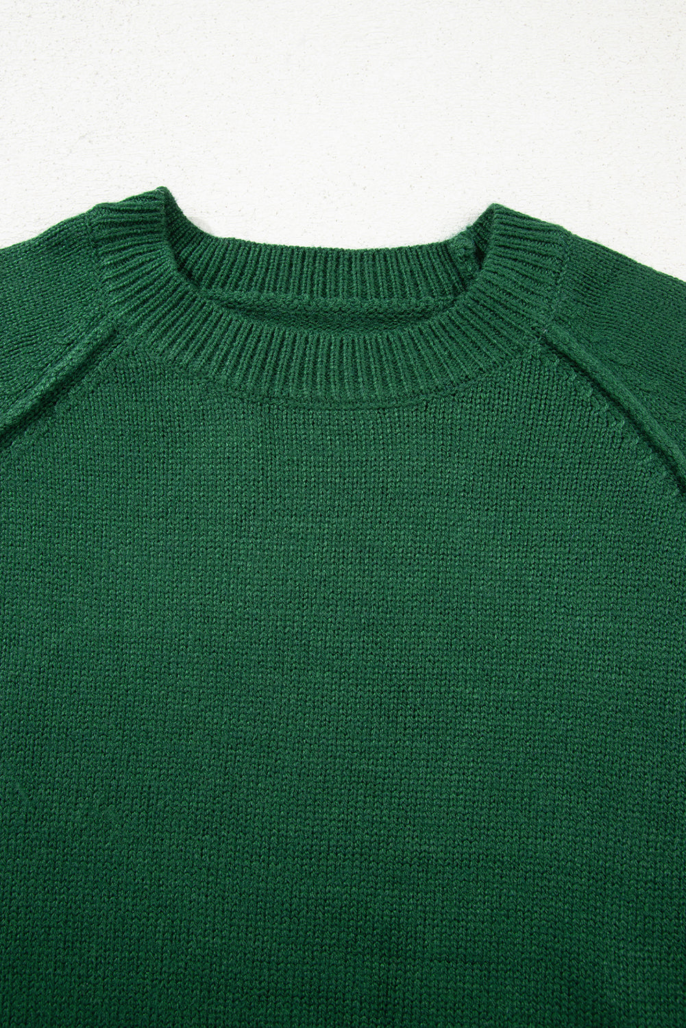 Raglan Sleeve Crew Neck Sweater