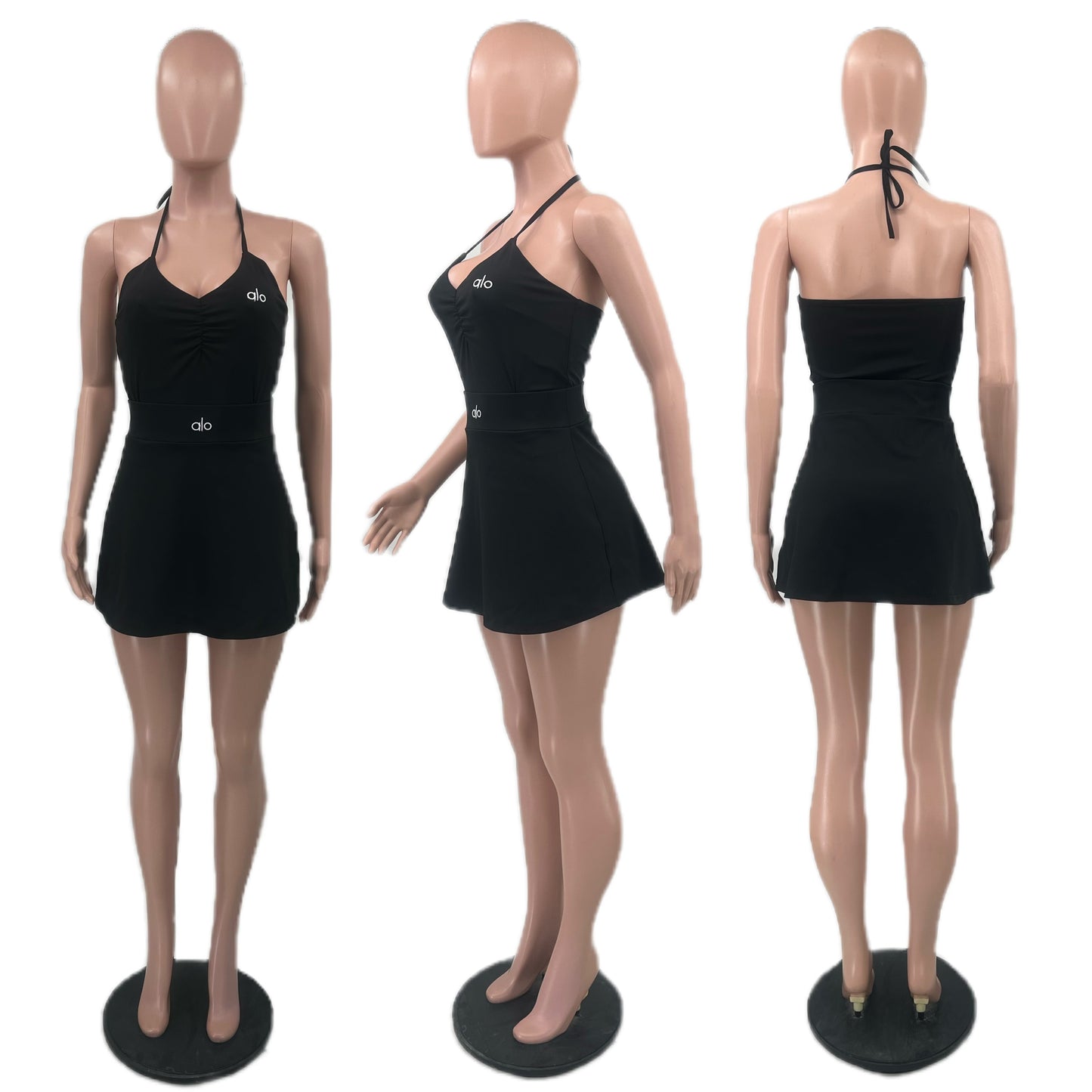 A-Two-Piece Set: Strappy Camisole and Skirt(Y71642)