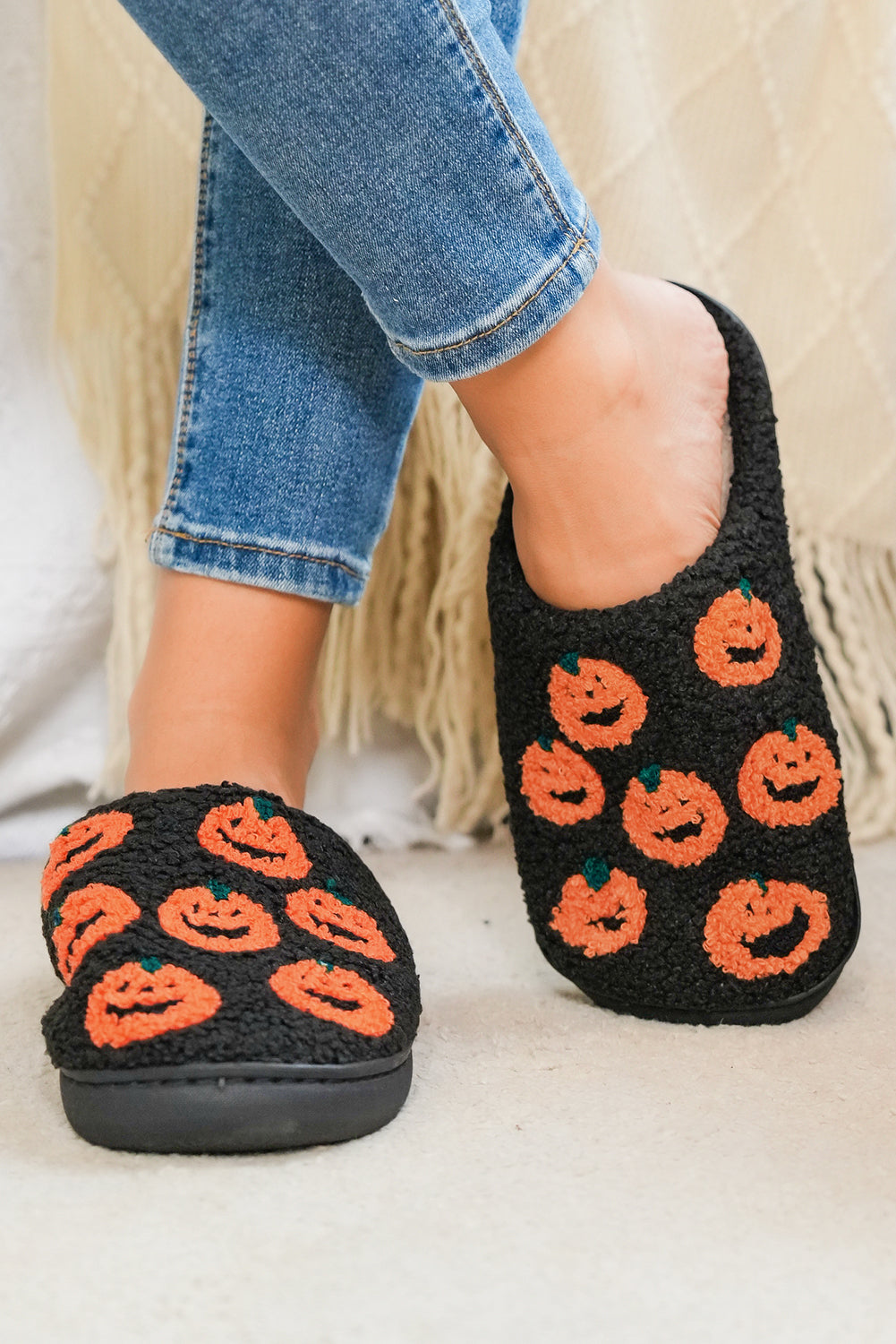 Halloween Pumpkin Slippers