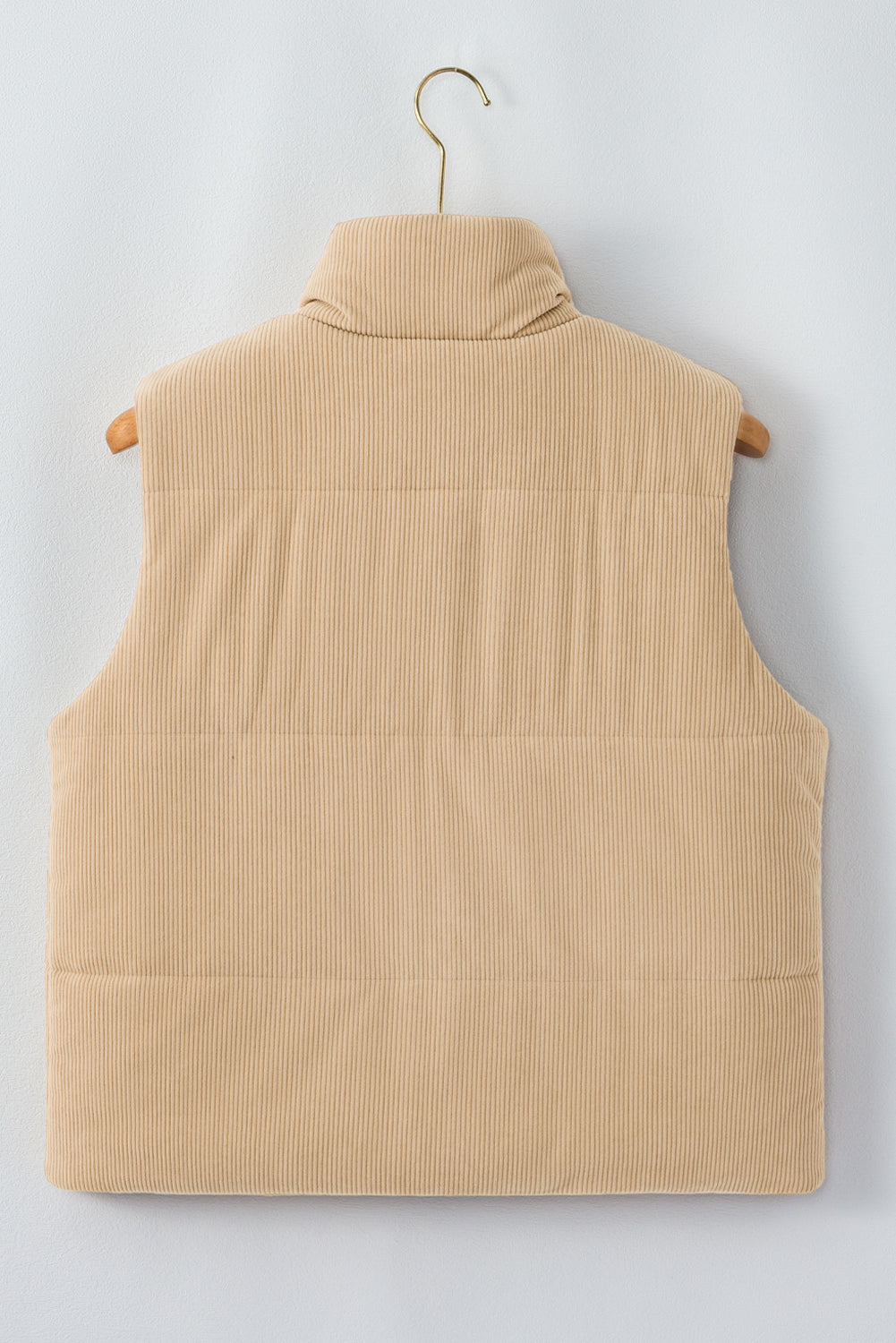 Corduroy Zipped Puffer Vest