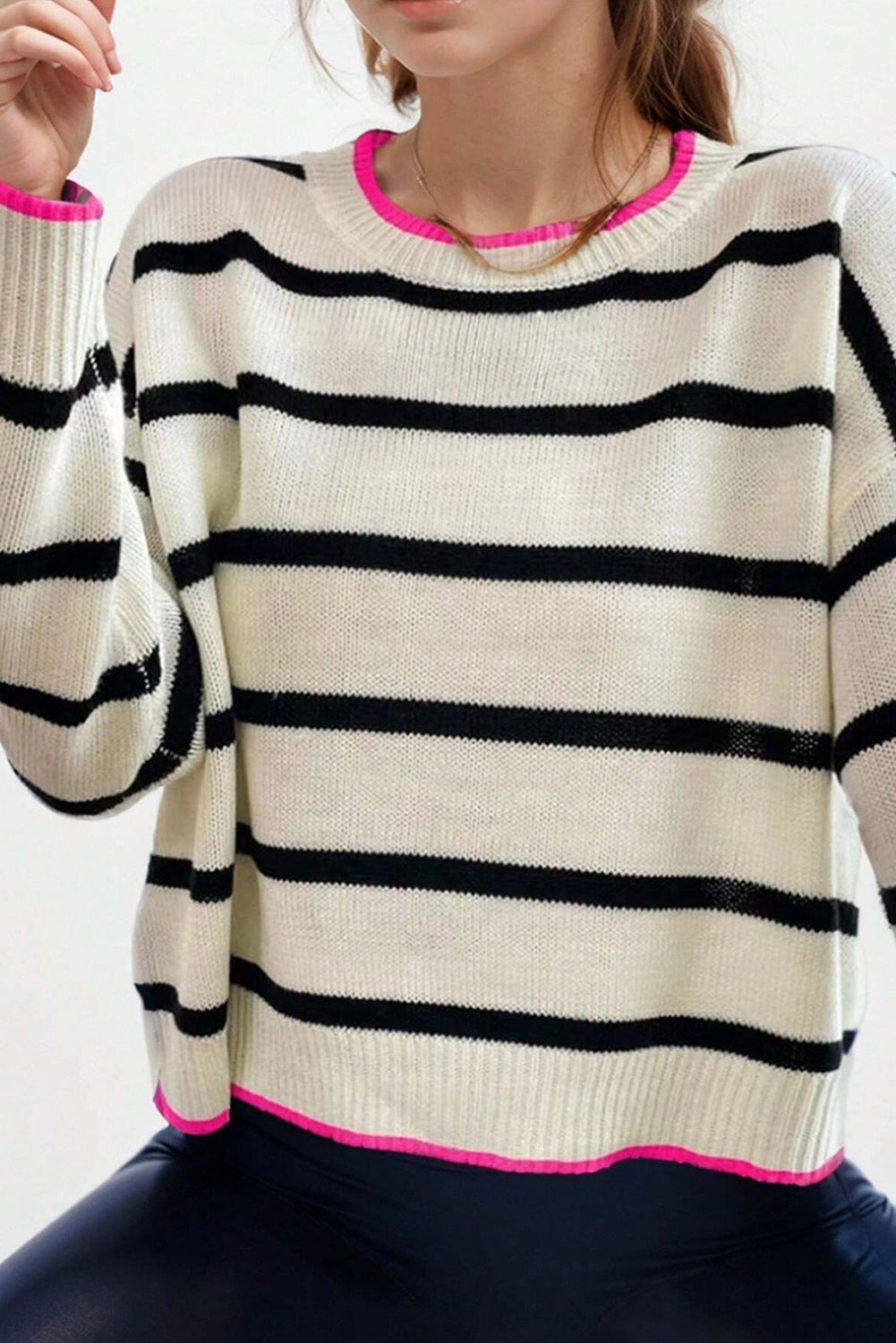 Stripe Contrast Sweater