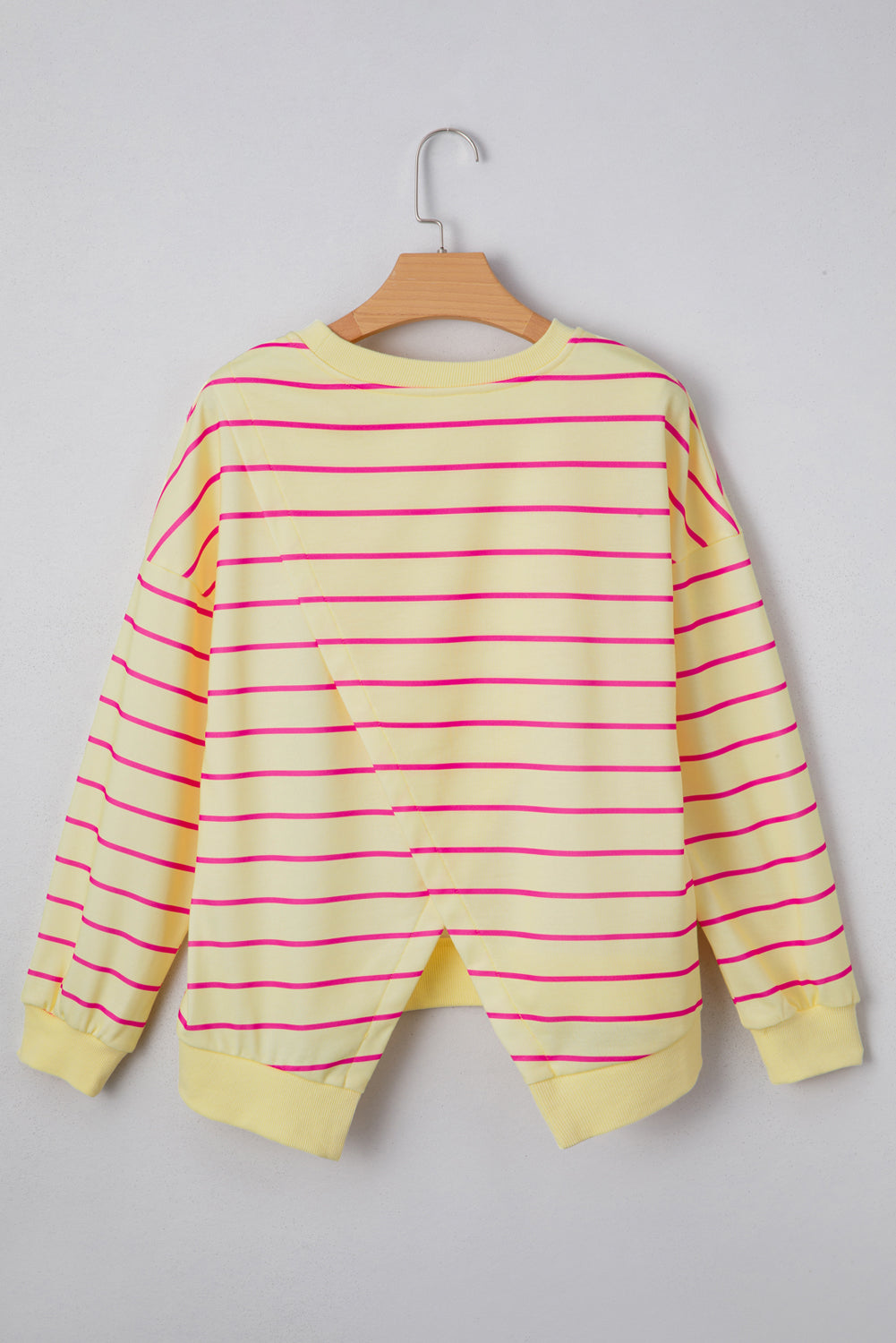 Stylish Overlap Detail Drop Shoulder Pullover Sweatshirt