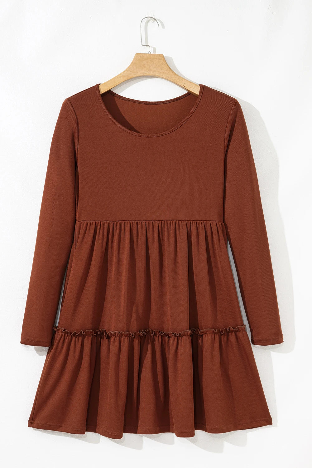 High Waist Long Sleeve Mini Dress