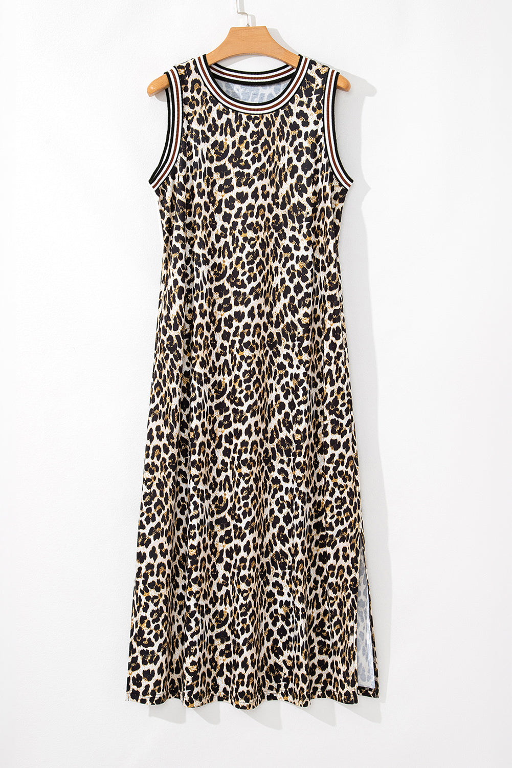 Leopard Sleeveless Maxi Dress