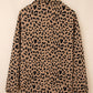 Leopard Print Quarter Zip Sweatshirt