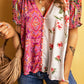 Multicolor Floral Buttoned Blouse