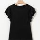 Layered Ruffle Short Sleeve Round Neck Top