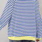 Oversized Contrast Trim Pullover Sweatshirt