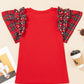 Ruffle Short Sleeve Loose T Shirt