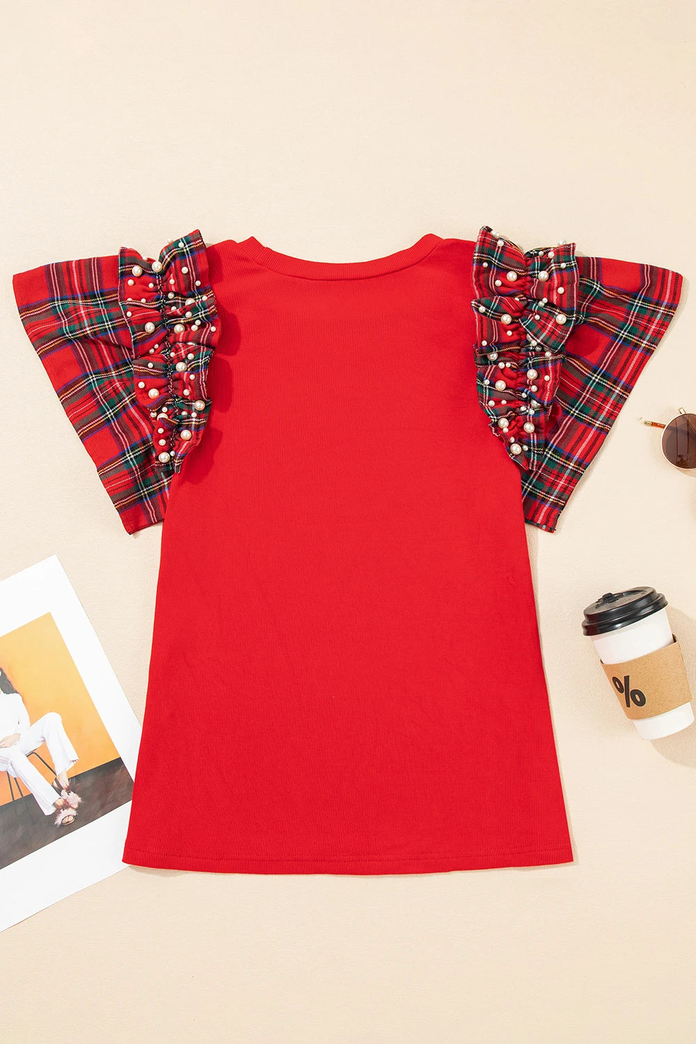 Ruffle Short Sleeve Loose T Shirt