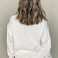 Ribbed Collar Drop Shoulder Sweatshirt and Shorts Set