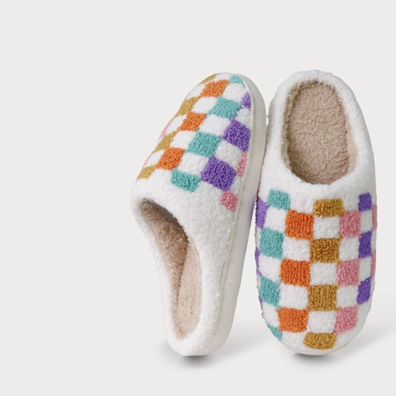 Checkered Cozy Slippers