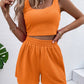 Solid Color Sleeveless Loungewear Set