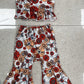 Kids Flower Suspender + Flared pant